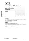 2025 OCR A Level Religious Studies H573&sol;01 Philosophy of religion Combined  Question Paper & Final Marking Scheme