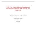 WGU C204 - Task 2&colon; Effective Organizational Communication Strategies 100&percnt; Correct &vert; New Update 2026