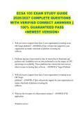 ECSA 105 EXAM STUDY GUIDE  2026&sol;2027 COMPLETE QUESTIONS  WITH VERIFIED CORRECT ANSWERS &vert;&vert;  100&percnt; GUARANTEED PASS  <NEWEST VERSION> 