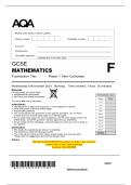 2024 AQA GCSE MATHEMATICS Foundation Tier Paper 1 Non-Calculator   Question Paper & Mark Scheme &lpar;Merged&rpar;   November 2024 &lbrack;VERIFIED&rsqb; 