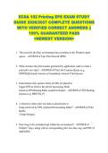ECSA 102 Printing EPS EXAM STUDY  GUIDE 2026&sol;2027 COMPLETE QUESTIONS  WITH VERIFIED CORRECT ANSWERS &vert;&vert;  100&percnt; GUARANTEED PASS  <NEWEST VERSION> 