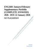 ENG2601 January&sol;February Supplementary Portfolio &lpar;COMPLETE ANSWERS&rpar; 2026 - DUE 22 January 2026