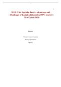 WGU C204 Portfolio Task 1&colon; Advantages and Challenges of Kamelon Integration 100&percnt; Correct &vert; New Update 2026