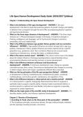 Life-Span Human Development Study Guide &lpar;2026&sol;2027 Syllabus&rpar;