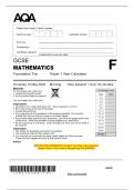 2025 AQA GCSE MATHEMATICS Foundation Tier Paper 1 Non-Calculator   Question Paper & Mark Scheme &lpar;Merged&rpar; May 2025 &lbrack;VERIFIED&rsqb; 