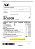 2025 AQA GCSE MATHEMATICS Foundation Tier Paper 3 Calculator  Question Paper & Mark Scheme &lpar;Merged&rpar; June 2025 &lbrack;VERIFIED&rsqb; 