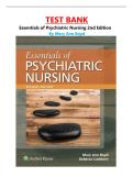 Test Bank for Essentials of Psychiatric Nursing 2nd Edition &ndash; Mary Ann Boyd & Rebecca Ann Luebbert &vert; Latest Update 2026 &vert; Graded A&plus; &vert; Exam Prep