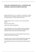 NURS 5461 MANAGEMENT QUIZ 1 &vert; QUESTIONS AND ANSWERS &vert; 2026 WITH COMPLETE SOLUTION