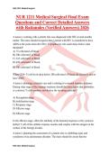 NUR 1211 Medical Surgical Final Exam Questions and Correct Detailed Answers with Rationales &lpar;Verified Answers&rpar; 2026