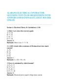 ALABAMA ELECTRICAL CONTRACTOR LICENSING TEST EXAM 100 QUESTIONS WITH ANSWERS AND RATIONALES LATEST 2025-2026 UPDATE