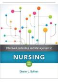 Test Bank for Effective Leadership and Management in Nursing&comma; 9th Edition &vert; Complete Q&A