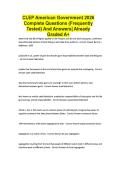CLEP American Government 2026 Complete Questions &lpar;Frequently Tested&rpar; And Answers&vert; Already Graded A&plus;