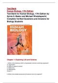 Human Biology &lpar;17th Edition&rpar; &ndash; Test Bank by Sylvia S&period; Mader & Michael Windelspecht &vert; Complete Verified Questions and Answers