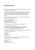 Predictor Exam Questions with Accurate Answers