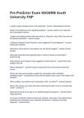 Pre-Predictor Exam NSG6998 South University FNP Questions and Answers 100&percnt; Correct