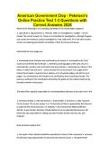 American Government Clep - Petersen's Online Practice Test 1-3 Questions with Correct Answers 2026