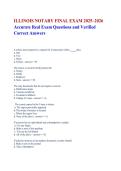 Illinois Notary Public Final Exam 2025&ndash;2026&colon; Accurate Real Questions and Verified Correct Answers