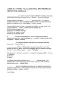 LOMA 361&colon; INTRO TO ACCOUNTING AND FINANCIAL  REPORTING &lpar;MODULE 1&rpar;