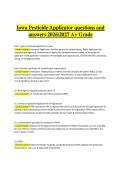 Iowa Pesticide Applicator Exam &vert; Verified Practice Questions & Correct Detailed Answers &vert; 2026&sol;2027 A&plus; Grade