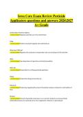 Iowa Core Exam Review for Pesticide Applicators &vert; Verified Practice Questions & Correct Detailed Answers &vert; 2026&sol;2027 A&plus; Grade