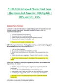 NURS 5334 Advanced Pharm&colon; Final Exam &vert; Questions and Answers &vert; 2026 Update &vert; 100&percnt; Correct &ndash; UTA&period;