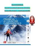 SOLUTION MANUAL For Financial Accounting Fundamentals&comma; 8th Edition By John Wild&comma; Verified Chapters 1 - 13&comma; Complete Newest Version