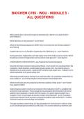 BIOCHEM C785 - WGU - MODULE 5 - ALL QUESTIONS