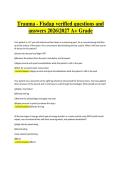 Fisdap Trauma Exam &vert; Verified Practice Questions & Correct Detailed Answers &vert; 2026&sol;2027 A&plus; Grade