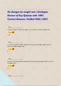 Ati dosages by weight test &vert; Strategies Review of Key Quizzes with 100&percnt; Correct Answers&comma; Verified 2026 &vert; 2027&period;  