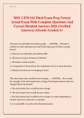MSU CEM 141 Final Exam Prep 2026&colon; Complete Questions & Detailed Answers &vert; Verified Graded A&plus;