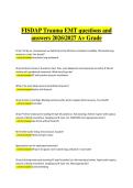FISDAP Trauma EMT Exam &vert; Verified Practice Questions & Correct Detailed Answers &vert; 2026&sol;2027 A&plus; Grade
