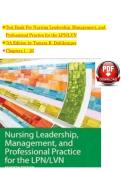 Test Bank for Nursing Leadership&comma; Management&comma; and Professional Practice for the LPN&sol;LVN&comma; 7th Edition &vert; Complete Q&A