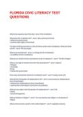 FLORIDA CIVIC LITERACY TEST QUESTIONS