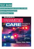 Test Bank for Paramedic Care&colon; Principles and Practice&comma; 6th Edition&comma; Volume 4 by Bryan E&period; Bledsoe&comma; Robert S&period; Porter & Richard A&period; Cherry