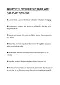 INQUIRY INTO PHYSICS STUDY GUIDE WITH FULL SOLUTIONS 2026