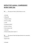 INSTRUCTOR&rsquo;S MANUAL COMPREHENSIVE REVIEW GUIDE 2026