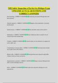 NHI Safety Inspection of In-Service Bridges Exam  UPDATED ACTUAL QUESTIONS AND  CORRECT ANSWERS