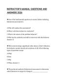 INSTRUCTOR&rsquo;S MANUAL QUESTIONS AND ANSWERS 2026