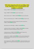 NHI Safety Inspection of In-Service Bridges Final  Exam UPDATED ACTUAL QUESTIONS AND  CORRECT ANSWERS