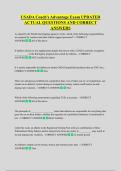 USADA Coach's Advantage Exam UPDATED  ACTUAL QUESTIONS AND CORRECT  ANSWERS