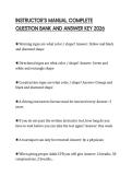INSTRUCTOR&rsquo;S MANUAL COMPLETE QUESTION BANK AND ANSWER KEY 2026
