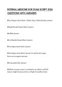 INTERNAL MEDICINE EOR EXAM SCRIPT 2026 QUESTIONS WITH ANSWERS