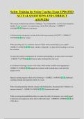 Safety Training for Swim Coaches Exam UPDATED  ACTUAL QUESTIONS AND CORRECT  ANSWERS
