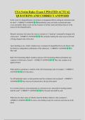 USA Swim Rules Exam UPDATED ACTUAL  QUESTIONS AND CORRECT ANSWERS