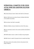 INTERNATIONAL COMMITTEE OF RED CROSS ACTUAL PAPER 2026 QUESTIONS SOLUTIONS GRADED A&plus;