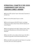 INTERNATIONAL COMMITTEE OF RED CROSS COMPREHENSIVE SCRIPT 2026 FULL QUESTIONS CORRECT ANSWERS