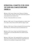 INTERNATIONAL COMMITTEE OF RED CROSS TEST PAPER 2026 COMPLETE RESPONSES GRADED A&plus;
