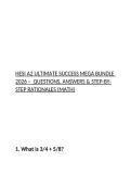 HESI A2 ULTIMATE SUCCESS MEGA BUNDLE 2026 &ndash;  QUESTIONS&comma; ANSWERS & STEP-BY-STEP RATIONALES &lpar;MATH&rpar;