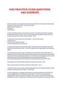 HUD PRACTICE EXAM QUESTIONS AND ANSWERS&period;