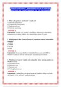 TENABLE VULNERABILITY MANAGEMENT SPECIALIST NEW EXAM QUESTIONS AND CORRECT ANSWERS FOR TOP PERFORMANCE